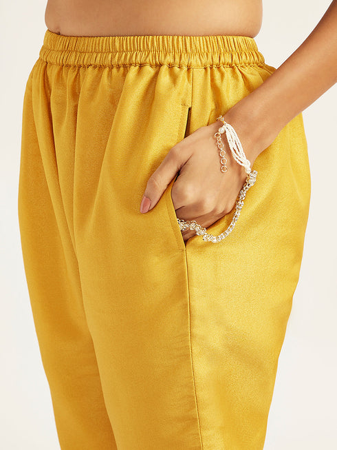 Women's Mustard Anarkali Set